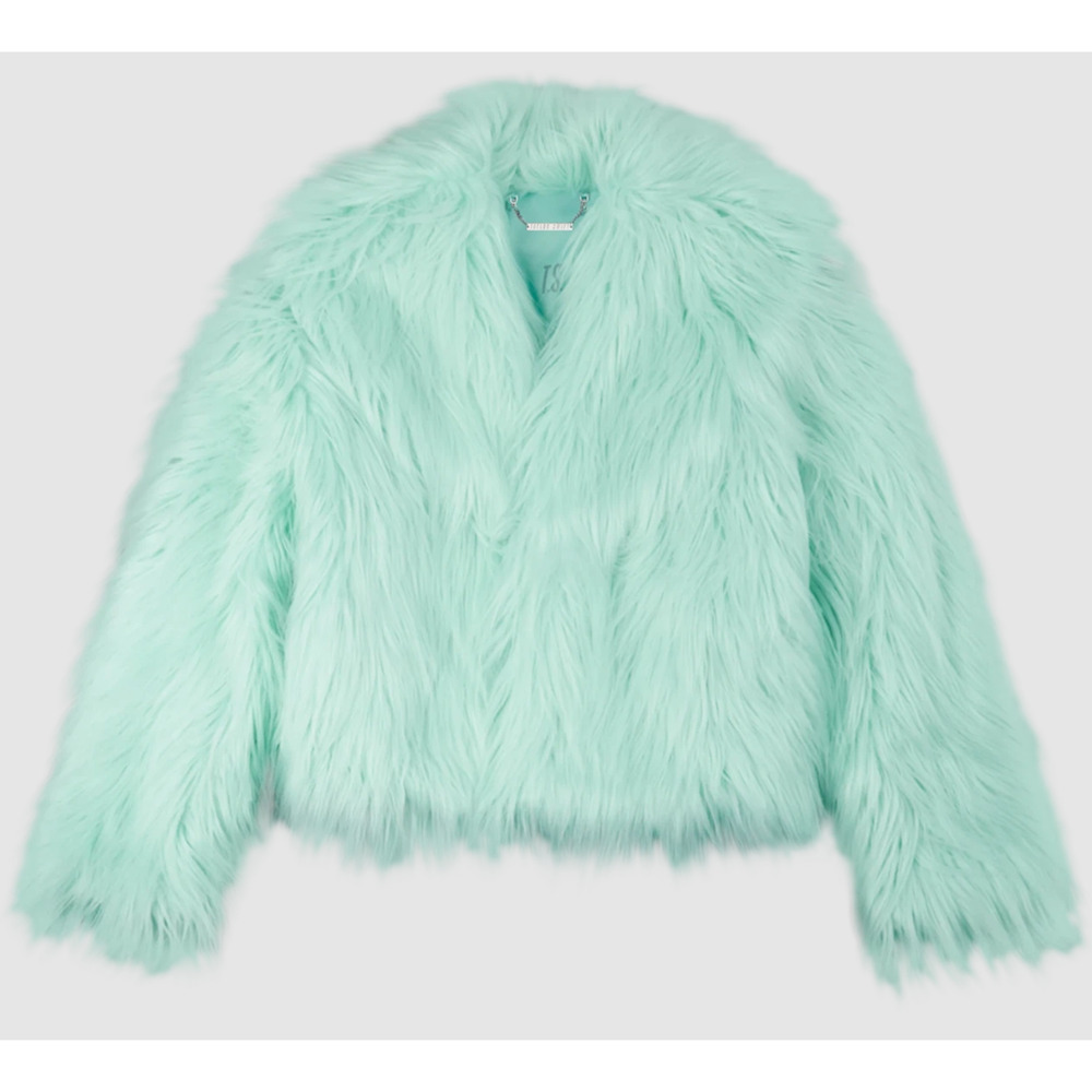 Taylor Swift Size XS/S Faux Fur Coat The Life of a Showgirl Mint Jacket ASO TS